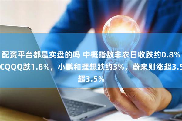 配资平台都是实盘的吗 中概指数非农日收跌约0.8%，CQQQ跌1.8%，小鹏和理想跌约3%，蔚来则涨超3.5%