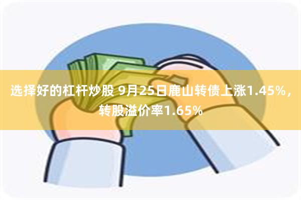 选择好的杠杆炒股 9月25日鹿山转债上涨1.45%，转股溢价率1.65%