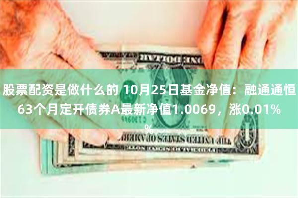 股票配资是做什么的 10月25日基金净值：融通通恒63个月定开债券A最新净值1.0069，涨0.01%