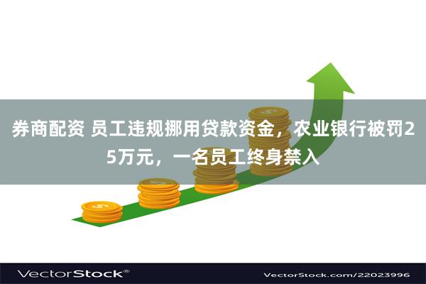 券商配资 员工违规挪用贷款资金，农业银行被罚25万元，一名员工终身禁入